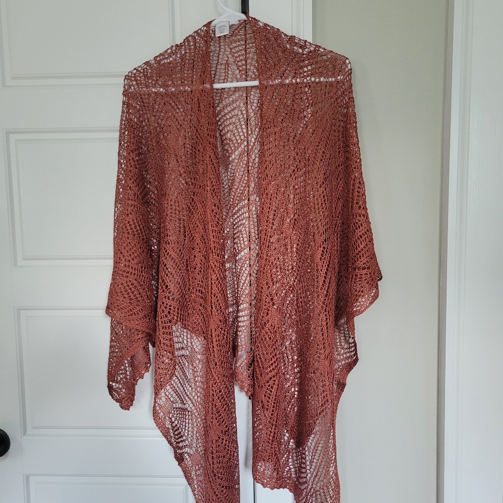 Rust Crochet Shawl